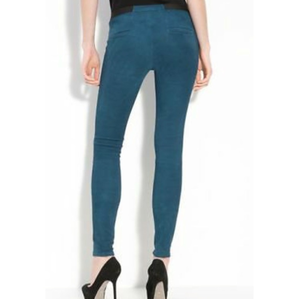 Helmut Lang Embossed Suede LEATHER Leggings